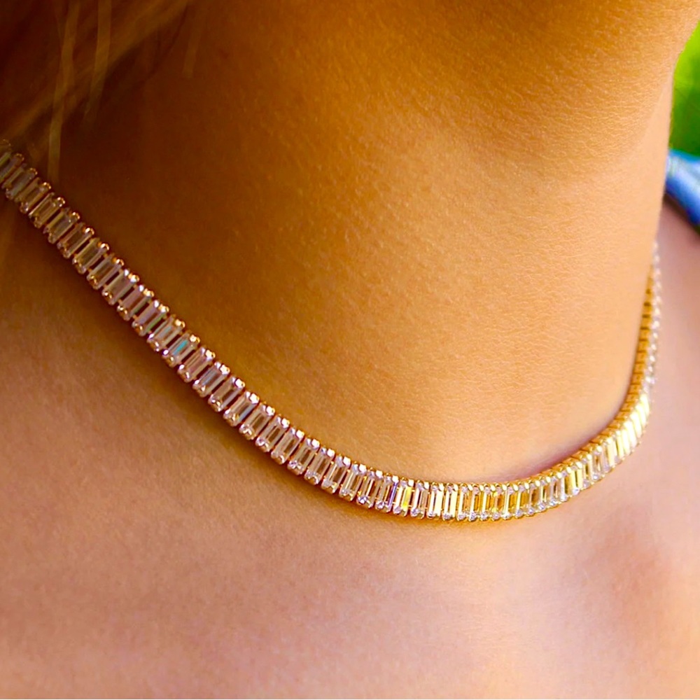 Gold Crystal Choker Necklace, Rhinestone Choker Necklace, Neck Collar.